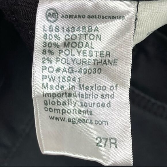 AG Adriano Goldschmied Pants Women's 27 Black Skinny Low Rise Stretch Prima - Picture 7 of 13